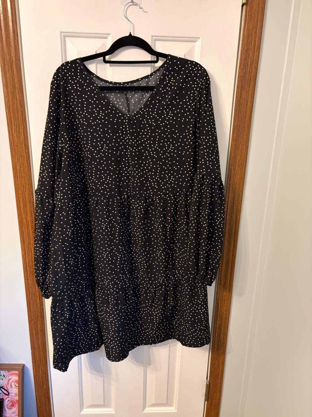 SHEIN Black and White Polka Dot Curve Dress